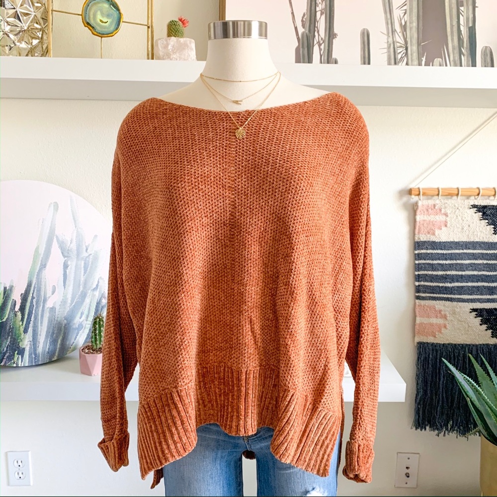 ✨ Final Price- Burnt Orange Oversized Sweater - Picture 1 of 6